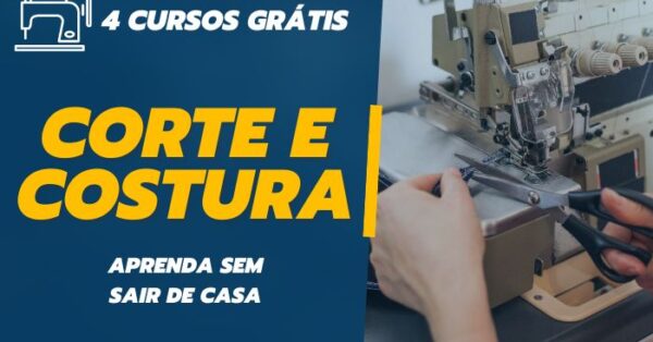 4 Melhores curso de corte e costura gratuito! Inscreva-se hoje