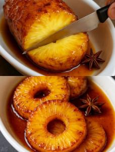 Abacaxi assado no forno com canela
