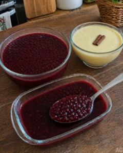 SAGU DE VINHO COM CREME