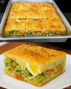 Torta de legumes sem farinha feita à mão muito leve e deliciosa para servir no lanche ou jantar