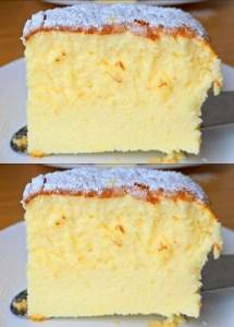 Leve como algodão! Bolo de amido de milho em 5 minutos com 1 iogurte e 4 ovos! Sem trigo
