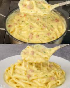 Macarrão ao Creme de Batata: Você precisa experimentar essa maravilha