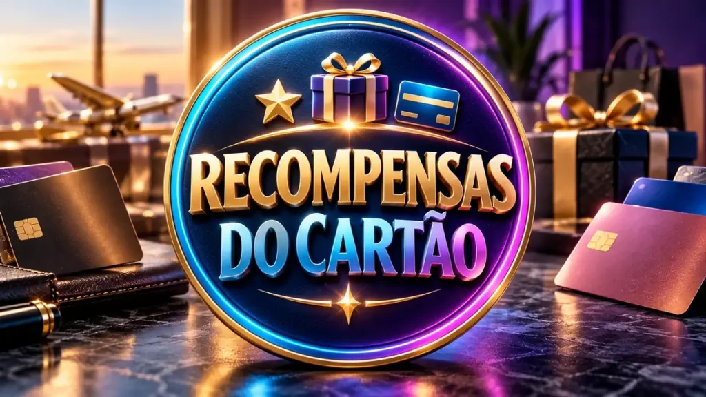 Arte ilustrativa 16:9 sobre cartões com programa de recompensas, categoria cartão, no AulaFocus