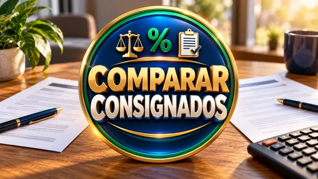 Arte ilustrativa 16:9 sobre comparar propostas de crédito consignado, categoria consignado, no AulaFocus