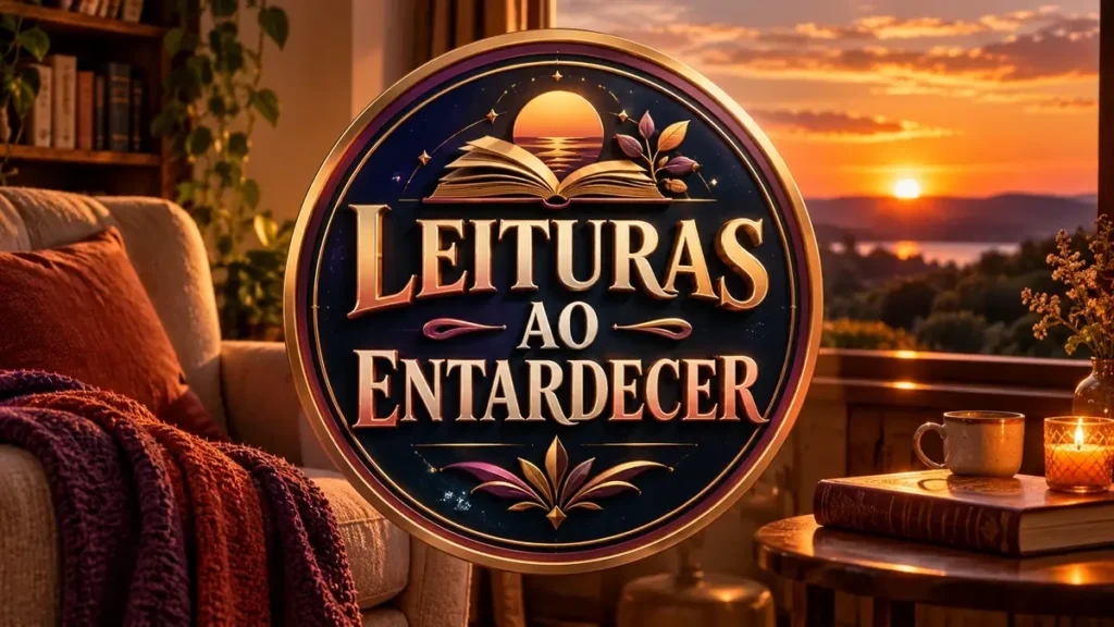 Arte ilustrativa 16:9 sobre leituras espirituais para o entardecer, categoria espiritualidade, no AulaFocus