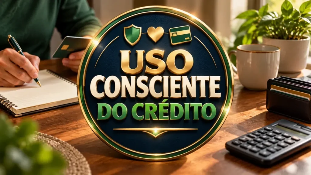 Arte ilustrativa 16:9 sobre limites e uso consciente do crédito, categoria cartão, no AulaFocus