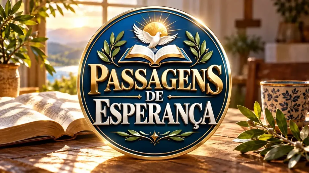 Arte ilustrativa 16:9 sobre passagens bíblicas sobre esperança, categoria espiritualidade, no AulaFocus